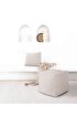 Picture of Koza Home Keyf Yellow Cream Pouf P22322A 50 x 50