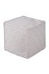 Picture of Koza Home Keyf Yellow Cream Pouf P22322A 50 x 50