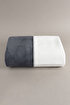 Picture of Koza Home Twin Blanket Soft Cotton Double Blanket Anthracite Cream 200 x 220 5013A Double