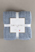 Picture of Koza Home Twin Blanket Soft Cotton Single Blanket Blue Cream 150 x 200 5015A Single