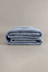 Picture of Koza Home Twin Blanket Soft Cotton Single Blanket Blue Cream 150 x 200 5015A Single