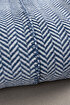 Picture of Koza Home Twin Blanket Soft Cotton Single Blanket Blue Cream 150 x 200 5015A Single