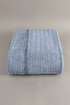 Picture of Koza Home Twin Blanket Soft Cotton Double Blanket Blue Cream 200 x 220 5019A Double