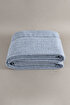 Picture of Koza Home Twin Blanket Soft Cotton Double Blanket Blue Cream 200 x 220 5019A Double