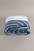 Picture of Koza Home Twin Blanket Soft Cotton Single Blanket Blue Cream 150 x 200 5023A Single