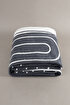 Picture of Koza Home Twin Blanket Soft Cotton Double Blanket Anthracite Cream 200 x 220 5030A Double