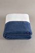 Picture of Koza Home Twin Soft Cotton Single Blanket Blue Cream 150 x 200 5005A Single