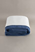 Picture of Koza Home Twin Soft Cotton Double Blanket Blue Cream 200 x 220 5009A Double