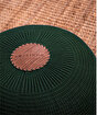 Picture of Koza Home Fluffy Knitted Pouf Green 8002 50 x 50