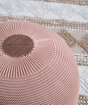 Picture of Koza Home Fluffy Knitted Pouf Salmon 8004 50 x 50