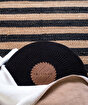Picture of Koza Home Fluffy Knitted Pouf Black 8005 50 x 50