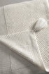 Picture of Koza Home Miel Cream Double Blanket with Pom Pom Edge 200x220 37100 Double