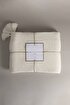 Picture of Koza Home Miel Cream Single Blanket with Pom Pom Edge 160 x 220 37101 Single