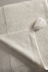 Picture of Koza Home Miel Cream Single Blanket with Pom Pom Edge 160 x 220 37101 Single
