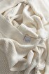 Picture of Koza Home Miel Cream Single Blanket with Pom Pom Edge 160 x 220 37101 Single
