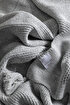 Picture of Koza Home Miel Gray Double Blanket with Pom Pom Edge 200x220 37105 Double