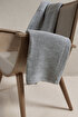 Picture of Koza Home Miel Gray Double Blanket with Pom Pom Edge 200x220 37105 Double