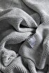 Picture of Koza Home Miel Gray Edge Pom Pom Single Blanket 160x220 37106 Single