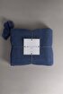 Picture of Koza Home Miel Indigo Edge Pom Pom Single Blanket 160x220 37116 Single