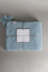 Picture of Koza Home Miel Blue Edge Pom Pom Single Blanket 160x220 37121 Single