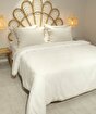 Picture of Koza Home Glow Tencel Satin Double Optic White Gold Bias Duvet Cover Set 4 Pieces Pillow + 240x260 Sheet + 200x220 Duvet Cover Double