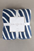 Picture of Koza Home Twin Blanket Soft Cotton Single Blanket Blue Cream 150 x 200 5031A Single