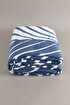 Picture of Koza Home Twin Blanket Soft Cotton Double Blanket Blue Cream 200 x 220 5035A Double