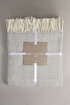 Picture of Koza Home Suez Grey White Color Wool Double Blanket 91249 180x220 cm Double