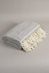 Picture of Koza Home Suez Grey White Color Wool Double Blanket 91249 180x220 cm Double