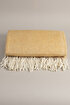 Picture of Koza Home Suez Mustard White Color Wool Double Blanket 91252 180x220 cm Double