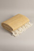 Picture of Koza Home Suez Mustard White Color Wool Double Blanket 91252 180x220 cm Double