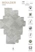 Picture of Koza Carpet Boulder Hand Knitted Square Gray Cotton Washable Carpet Rug Balcony Terrace Living Room Corridor Carpet Wicker Carpet 69590 120 x 180
