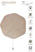Picture of Koza Carpet Boulder Hand Knitted Hexagon Beige Washable Carpet Rug Balcony Terrace Living Room Corridor Carpet Cotton Straw Carpet 69591 120 x 120