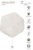 Picture of Koza Carpet Boulder Hand Knitted Hexagon White Cotton Washable Carpet Rug Balcony Terrace Living Room Corridor Carpet Wicker Carpet 69592 120 x 120