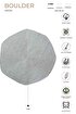 Picture of Koza Carpet Boulder Hand Knitted Hexagon Gray Cotton Washable Carpet Rug Balcony Terrace Living Room Corridor Carpet Wicker Carpet 69593 120 x 120