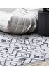 Picture of Koza Halı Maze Flux Anthracite Patterned Plush Carpet 7450 80 x 150