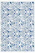 Picture of Koza Halı Maze Flux Blue Patterned Plush Carpet 7451 80 x 150