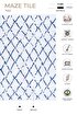 Picture of Koza Halı Maze Tile Navy Patterned Plush Carpet 7452 80 x 150