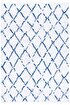 Picture of Koza Halı Maze Tile Navy Patterned Plush Carpet 7452 80 x 150