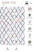 Picture of Koza Halı Maze Tile Earth Patterned Plush Carpet 7453 80 x 150