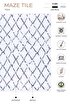 Picture of Koza Halı Maze Tile Anthracite Patterned Plush Carpet 7454 80 x 150