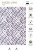Picture of Koza Halı Maze Link Copper Patterned Plush Carpet 7455 80 x 150