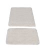 Koza Home Segura Peluş Krem Kaydırmaz Taban 2'li Banyo Paspası 60 x 100 - 50 x 60 60 x 100. ürün görseli