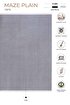 Picture of Koza Halı Maze Plain Gray Non-Slip Based Plush Carpet 19876 50 x 80