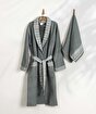 Picture of Koza Home Limira Set of 2 Green Cotton 1 Bathrobe SM 1 Dowry Towel 50x90 2230 SM