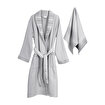 Picture of Koza Home Limira 2 Piece Set Gray Cotton 1 Bathrobe SM 1 Dowry Towel 50x90 2232 SM