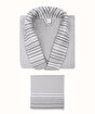 Picture of Koza Home Limira 2 Piece Set Gray Cotton 1 Bathrobe SM 1 Dowry Towel 50x90 2232 SM