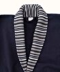 Picture of Koza Home Limira Set of 2 Navy Blue Cotton 1 Bathrobe L-XL 1 Dowry Towel 50x90 2236 L-XL
