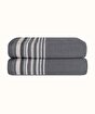 Picture of Koza Home Limira 2-Pack Anthracite Face Dowry Towel 50x90 2244 50 x 90