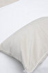 Picture of Koza Home Linda Cream Velvet Double Duvet Cover Set 200x220 4 Pillows 5007 200 x 220